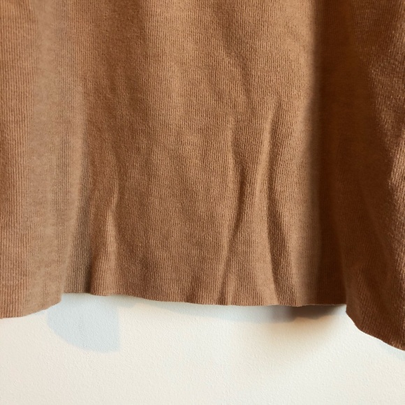 ZARA Trafaluc Soft Bell Sleeve Sweater Tan - Picture 9 of 14